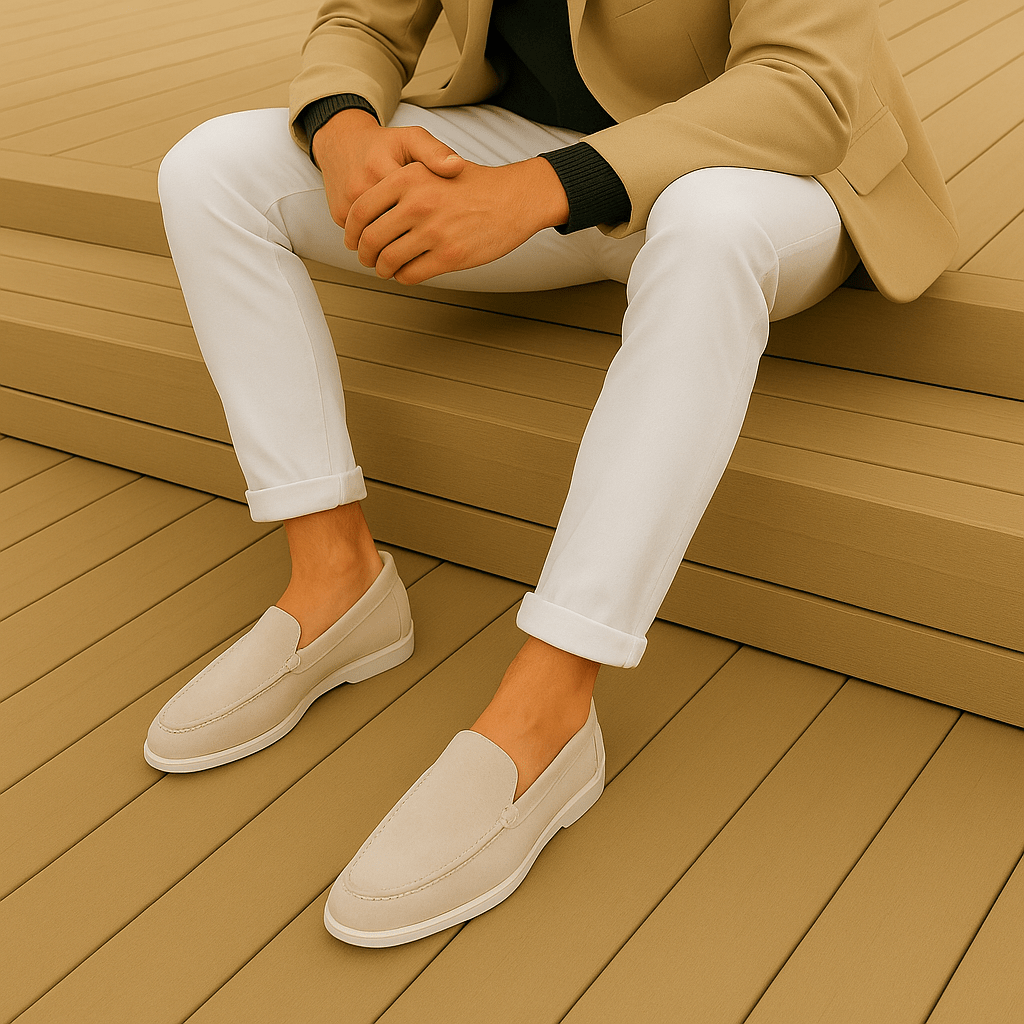 Loafer eleganti in pelle scamosciata