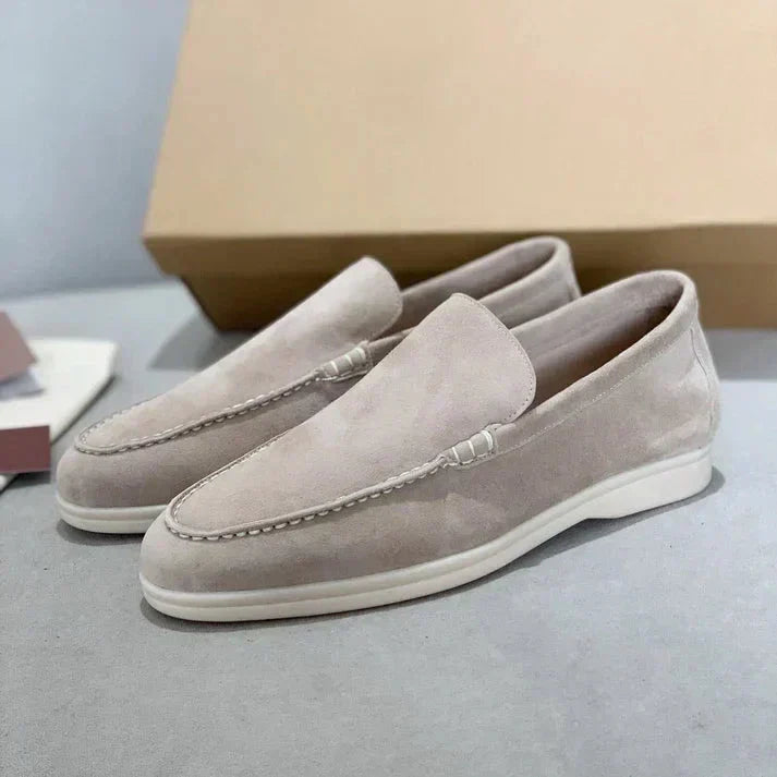 Loafer eleganti in pelle scamosciata