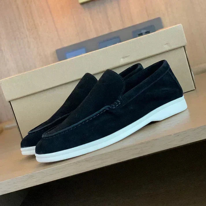Loafer eleganti in pelle scamosciata