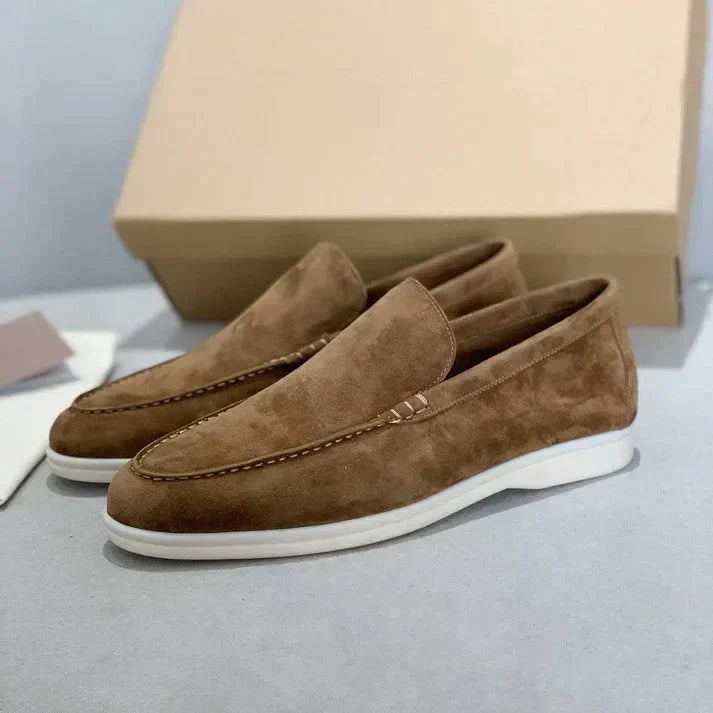 Loafer eleganti in pelle scamosciata