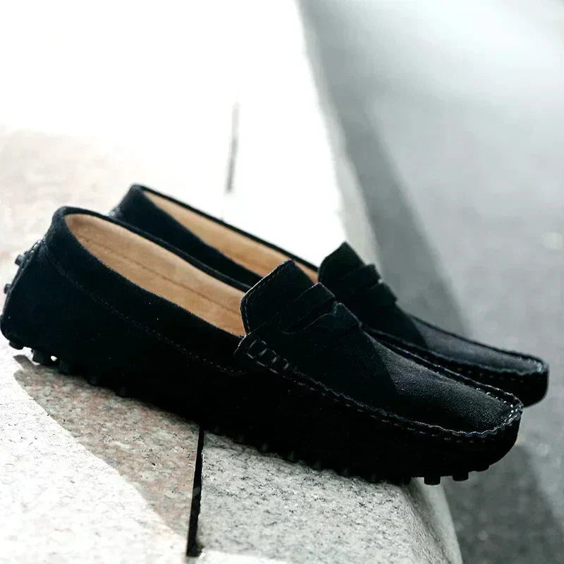 Slip-on casual in camoscio