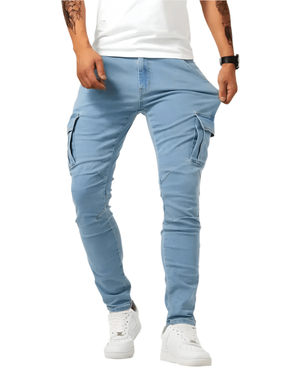 Pantaloni cargo elasticizzati