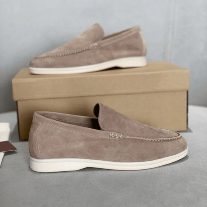 Loafer eleganti in pelle scamosciata