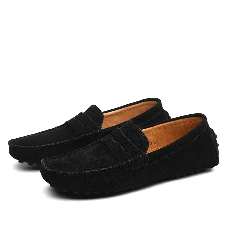 Slip-on casual in camoscio