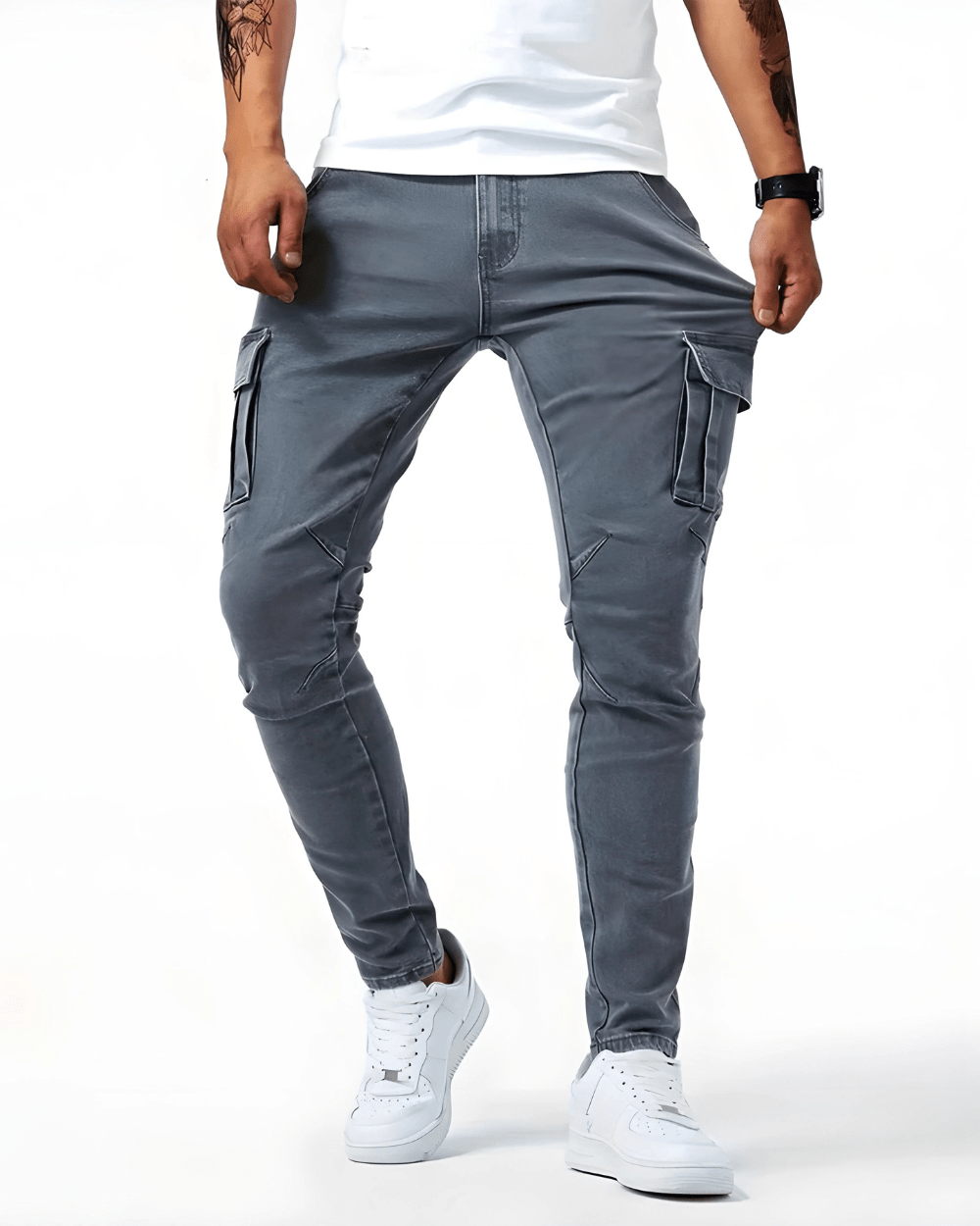 Pantaloni cargo elasticizzati