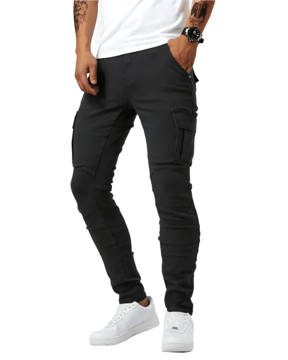 Pantaloni cargo elasticizzati