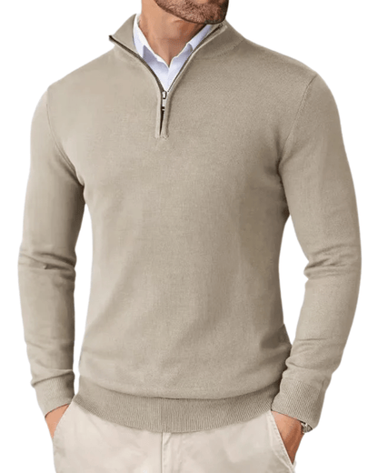 Maglione con collo alto e zip
