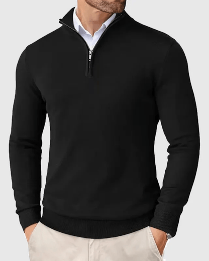 Maglione con collo alto e zip