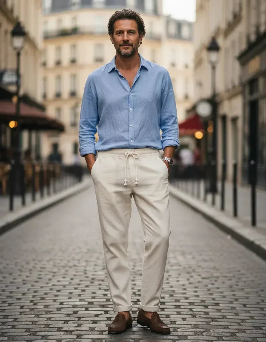 Pantaloni eleganti in lino